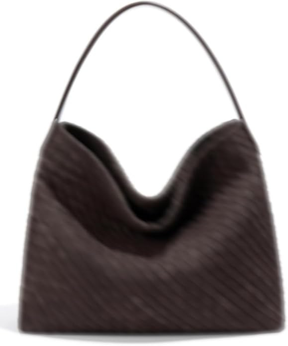 Slouchy Suede Woven Hobo Bags Women Trendy Suede Purse Crossbody Crescent Shoulder Satchel Bag To... | Amazon (US)