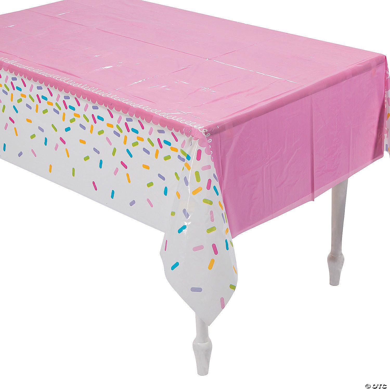 54" x 108" Cupcake Sprinkles Plastic Tablecloth | Oriental Trading Company