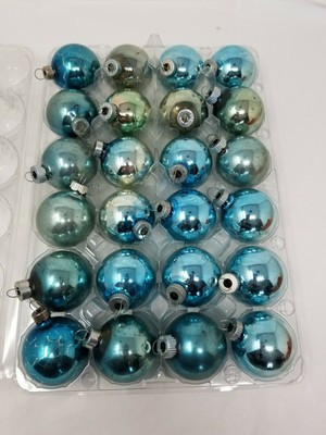 Details about   Vintage Shiny Brite and others Ornaments Small 1.5” Blue Lot Of 24 Glass Balls | eBay US