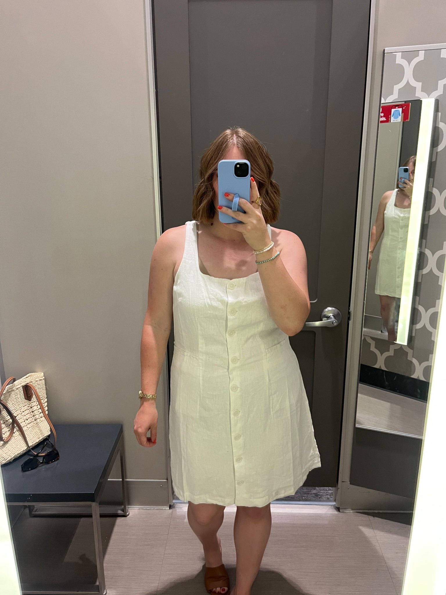 Target mini dress // so chic and flattering. Wearing L. Save for Target Circle Week next week 🎯 

#LTKFindsUnder50 #LTKMidsize #LTKSaleAlert