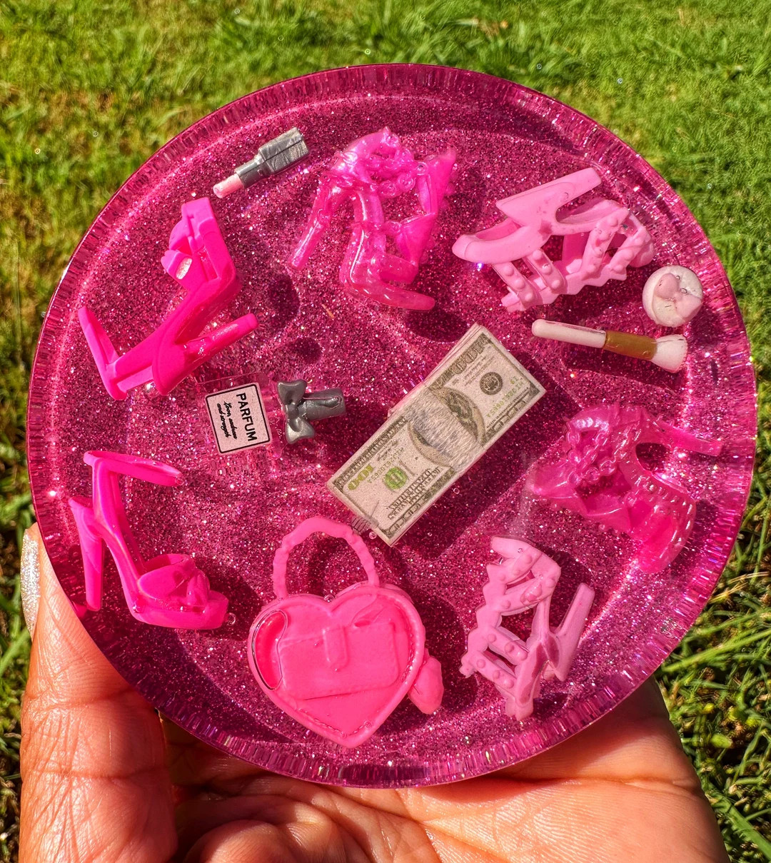 Fashion Doll Resin Coaster With Cute Accessories Heels and Cosmetics - Multiple Colors Available!... | Etsy (US)