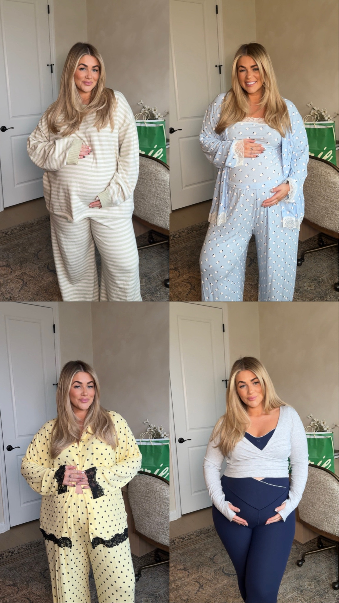 Recent aerie haul🤍 

Stripe set- XL top, Large bottoms
Blue pjs- Large tank, XL pants/ button up
Navy set- XL everything & large wrap top
Yellow pjs- XL in top and bottoms

#LTKBump #LTKSaleAlert #LTKMidsize