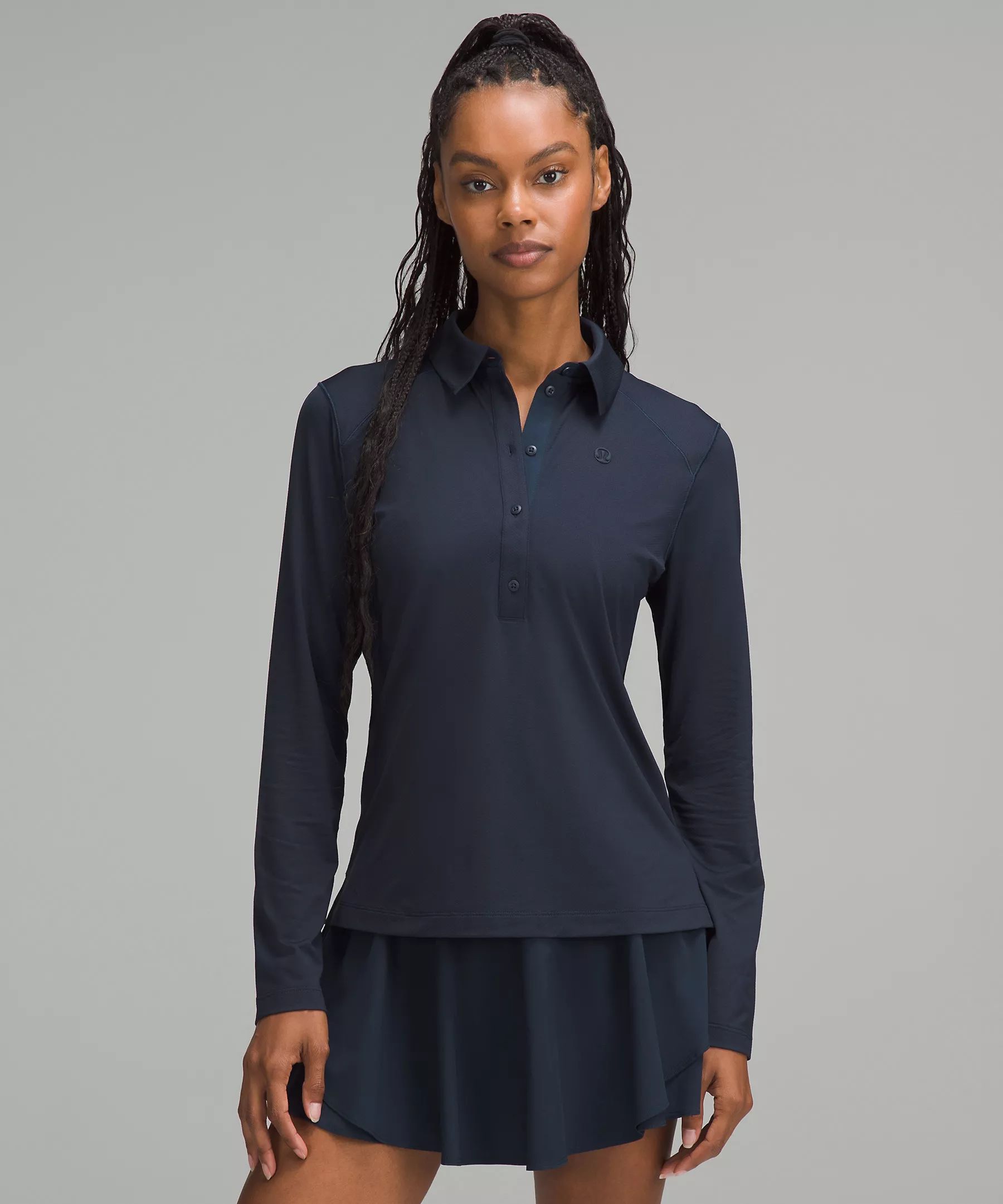 Quick-Dry Long-Sleeve Polo Shirt | Women's Short Sleeve Shirts & Tee's | lululemon | Lululemon (US)