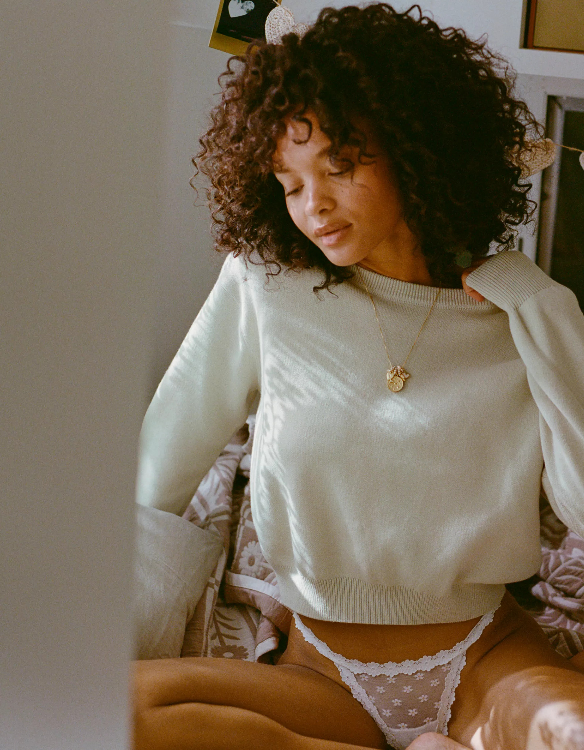 Aerie Cropped Crew Sweater | Aerie