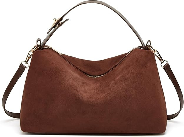 Faux Suede Pillow Bag Shoulder Bag Crossbody Tote Underarm Bag | Amazon (US)