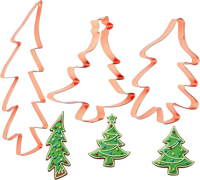 Bokon 3pcs Extra Large Christmas Tree Cookie Cutter Set, 8inch, 5.5inch, 5inch Xmas Tree Cookie C... | Amazon (US)