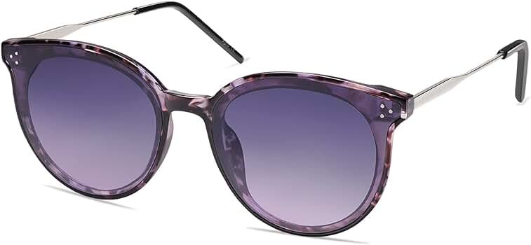 SOJOS Classic Retro Round Sunglasses for Women Men Vintage Trendy Large Frame Shades | Amazon (US)