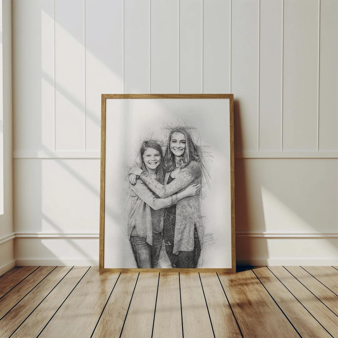 Custom Pencil Portraits Sketch From Photo Custom Pencil Drawing Portraits Drawing With Pencil Per... | Etsy (Global)