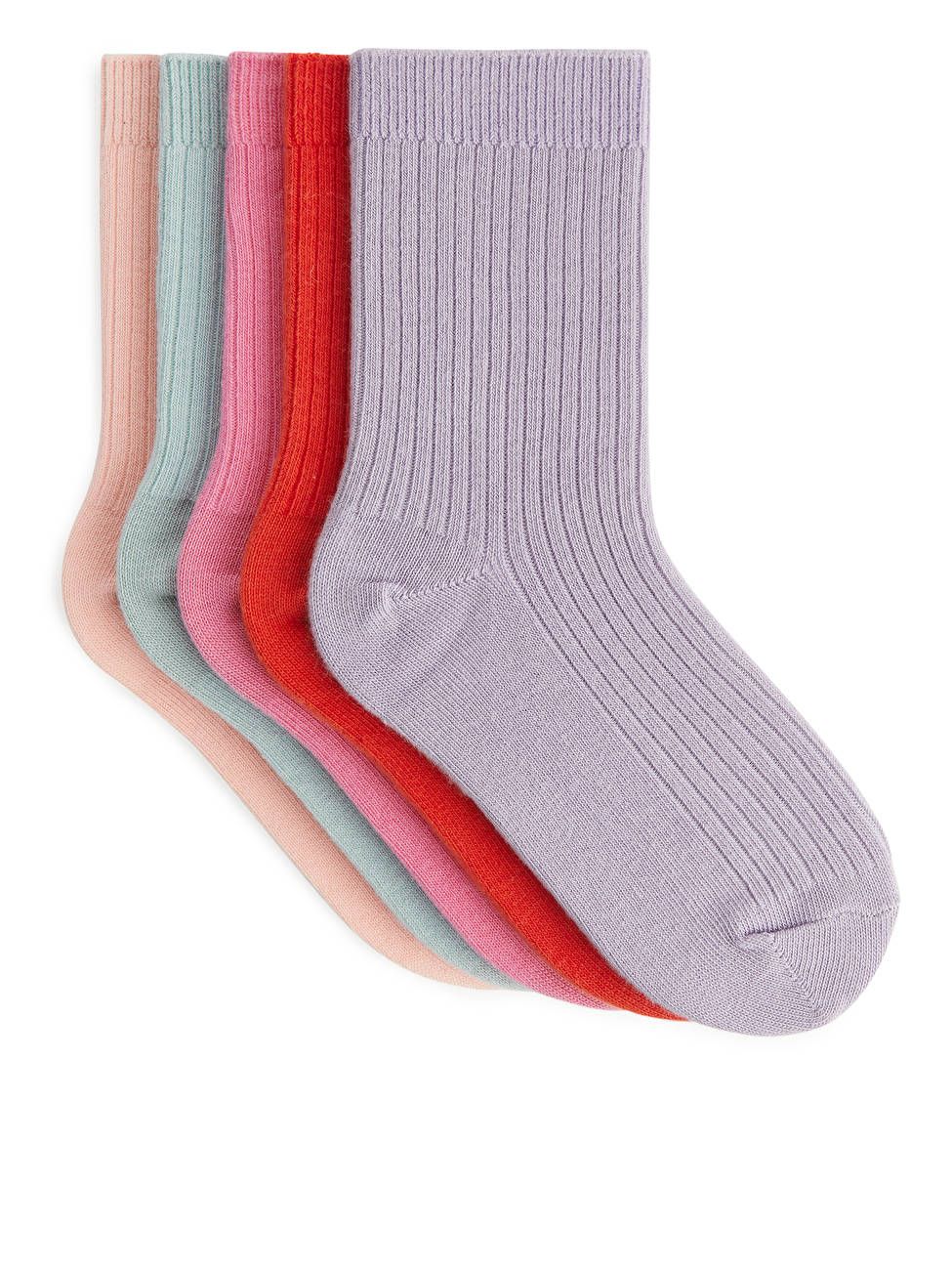 Rib Knit Socks - Pink/Pastels - Underwear & Nightwear - ARKET GB | ARKET (US&UK)