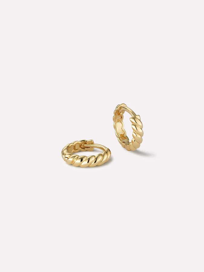 Twisted Hoop Earrings - Gold Twist Hoops | Ana Luisa