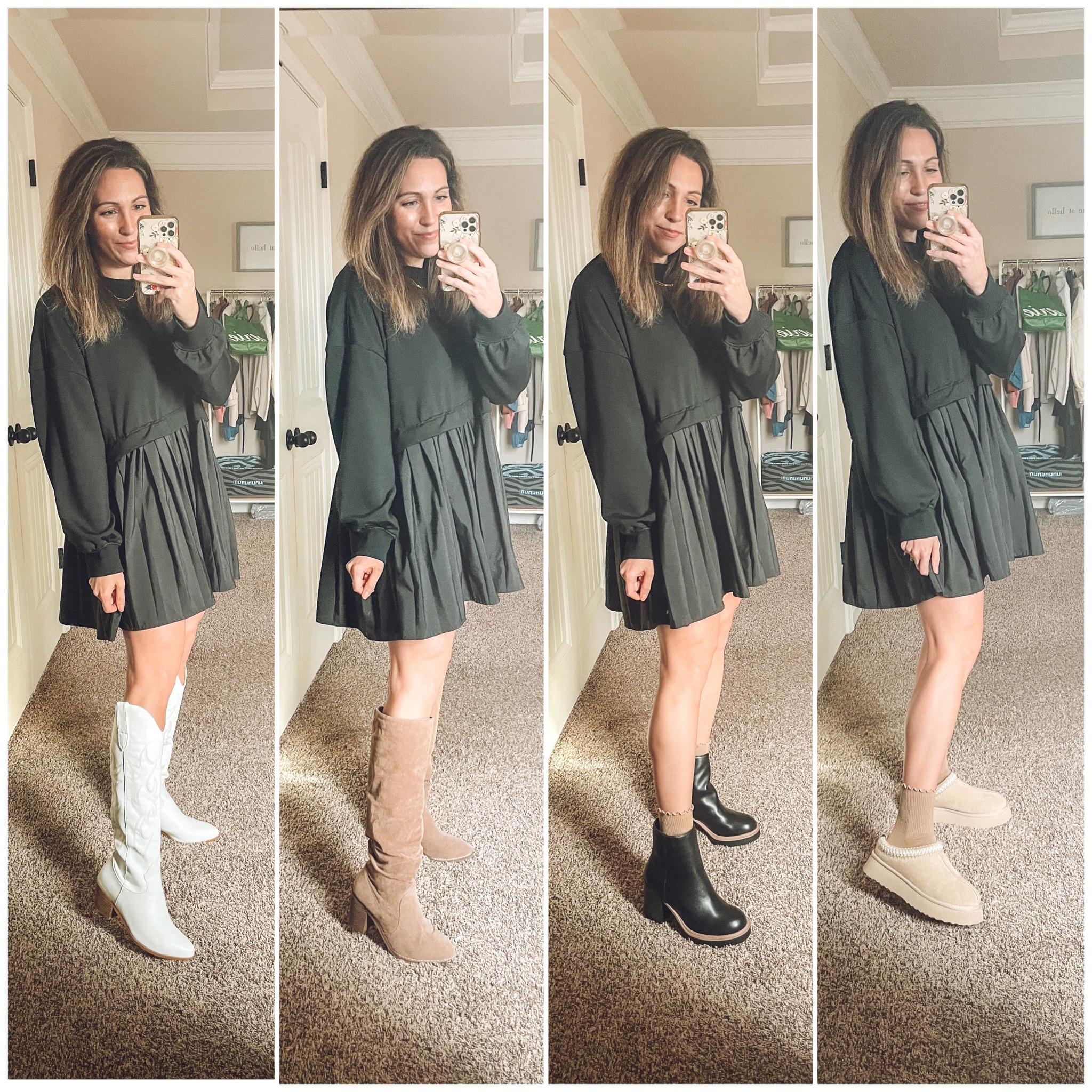 4 shoes options for a Thanksgiving outfit with the viral free people lookalike dress from Amazon! Which is your favorite?! 

#LTKshoecrush #LTKHoliday #LTKSeasonal