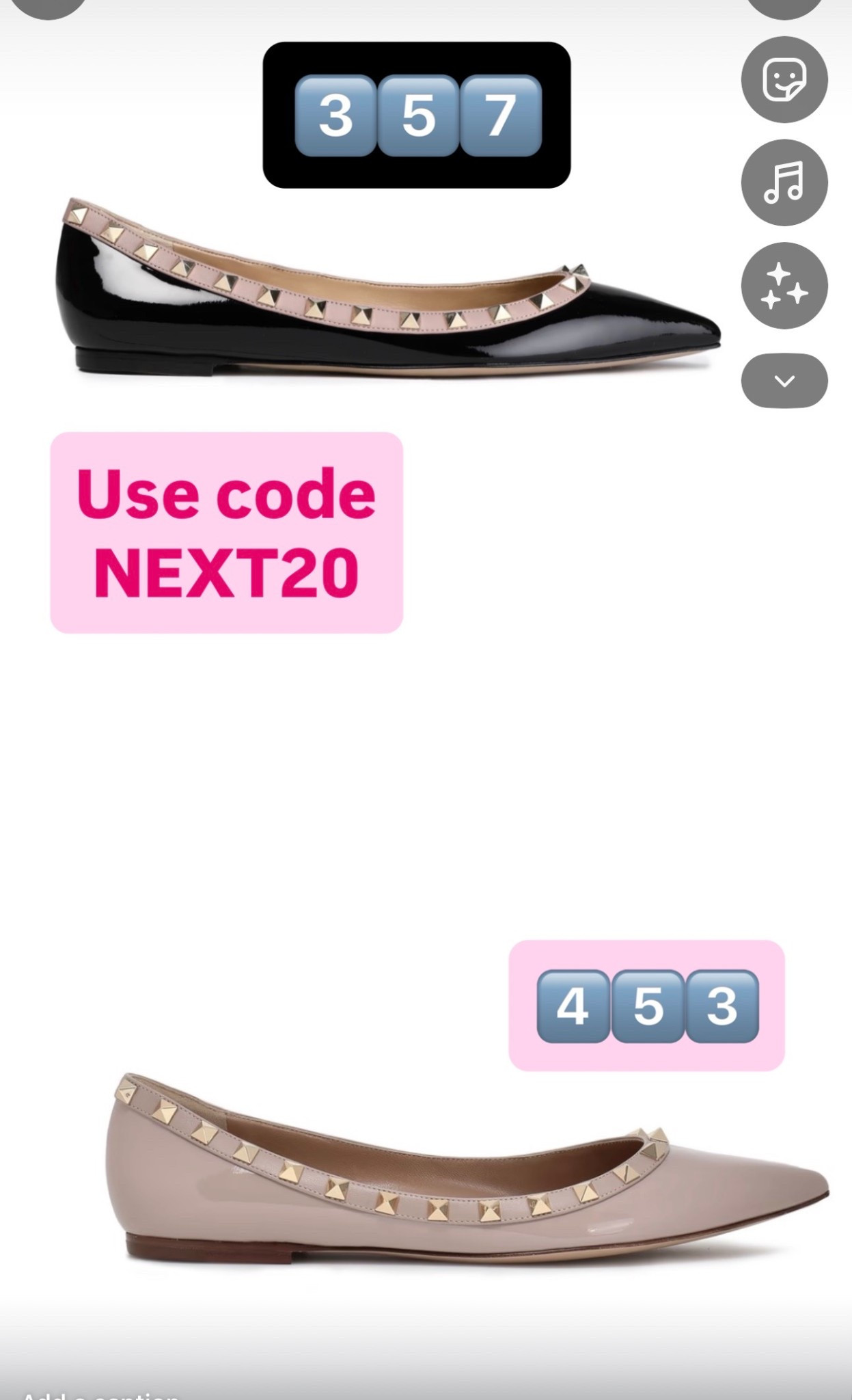 Valentino rock stud ballet flat sale 
Use code
NEXT20

#LTKdayinmylife #LTKSaleAlert #LTKootd