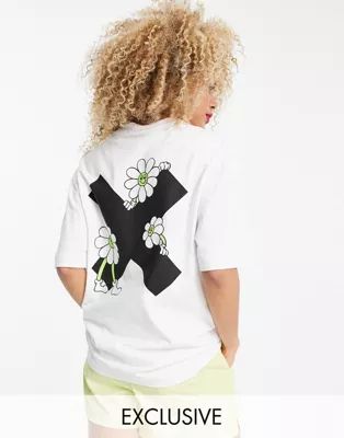 COLLUSION Unisex t-shirt with logo X back print in white | ASOS (Global)