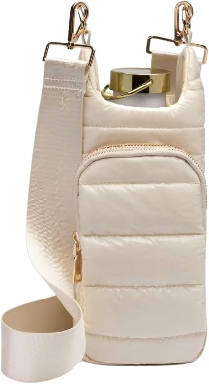 Original Crossbody HydroBag | Quilted Water Bottle Carrier with Adjustable Strap & Two Pockets | Amazon (US)