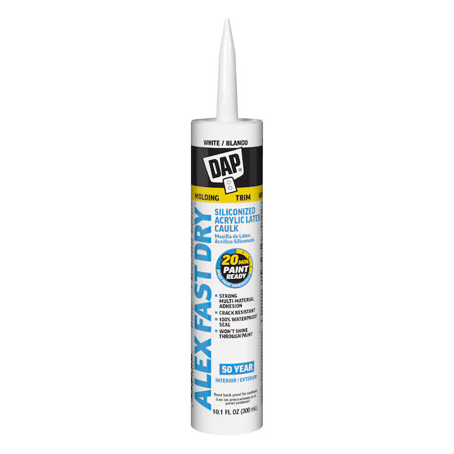 DAP ALEX Fast Dry 10.1-oz Paint and Trim White Paintable Latex Caulk | Lowe's