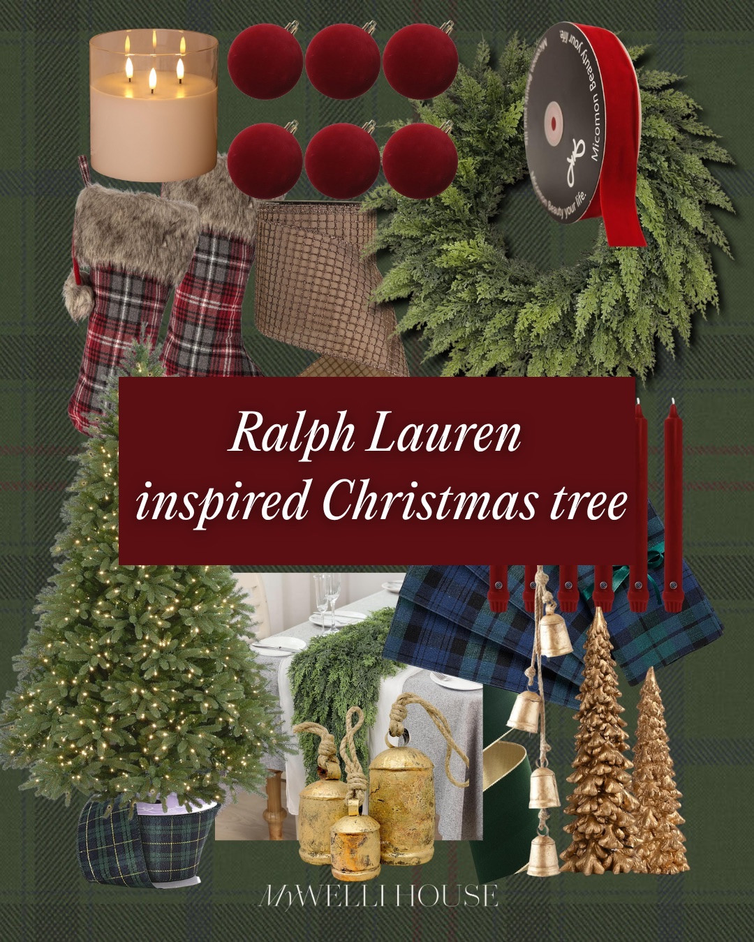 Channeling that timeless, "old money" Christmas vibe. ✨ Think cozy plaid blankets, rich velvet ribbon, and classic brass accents... all sourced from Amazon to create that perfect heritage feel. 

#LTKhome #LTKholiday #AmazonHome #AmazonFinds #OldMoneyStyle #ClassicChristmas #CozyHome #HolidayDecor #RalphLaurenInspired

#LTKSeasonal #LTKGiftGuide #LTKHoliday