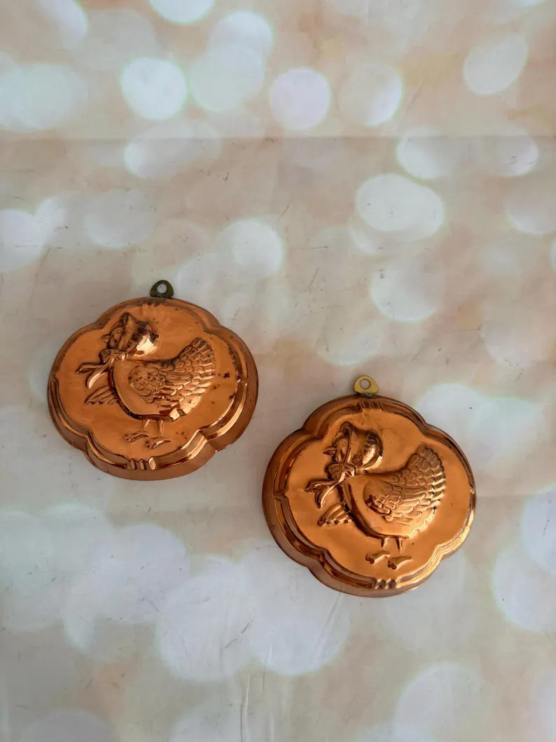 Vintage Copper Animal Jello Molds farmhouse Kitchen Decor sold individually | Etsy (US)