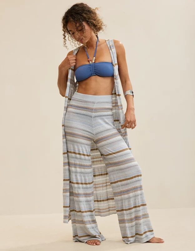 Aerie Open Knit Shimmer Pant | Aerie