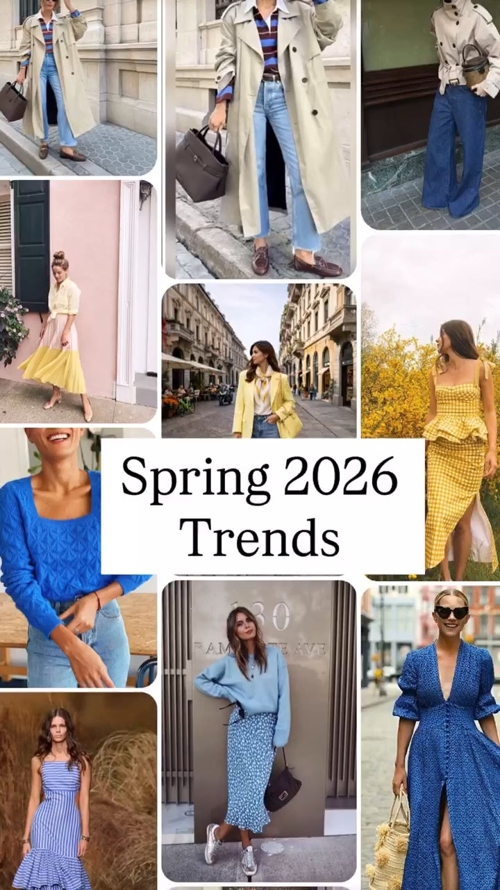 Spring trends we’ve saved on our Pinterest boards 💛

butter yellow, blush pink, trench coats, coastal stripes, shades of blue.￼

easter dress women 
spring dresses 
spring outfits 2026



#LTKSeasonal #LTKootd #LTKgrwm