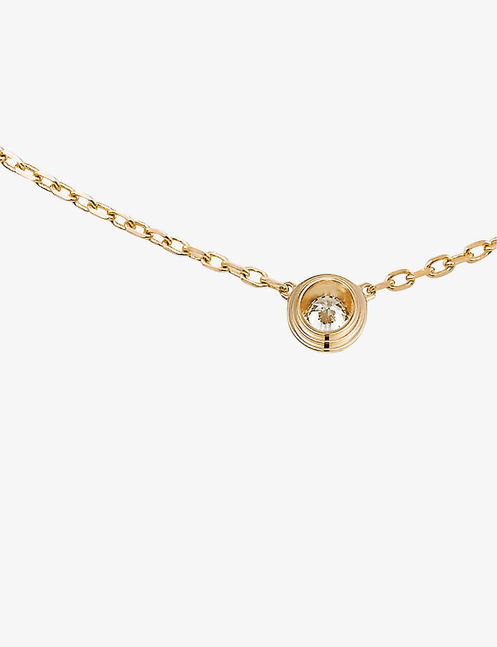 Diamants Légers de Cartier small 18ct yellow-gold and 0.09ct diamond necklace | Selfridges