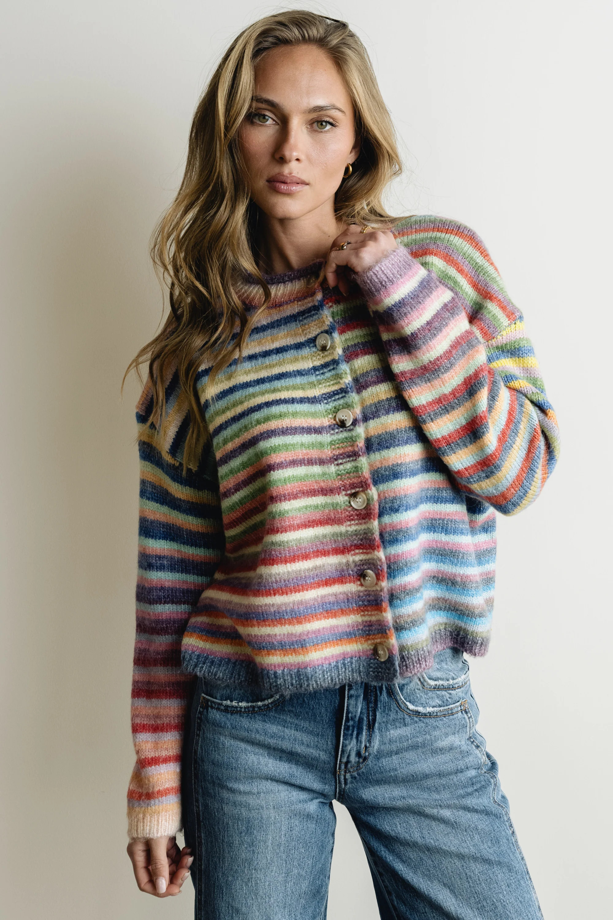 Emmy Knit Cardigan in Multi | Böhme US