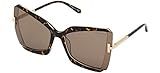 Tom Ford sunglasses Gia (FT-0766-S 56J) Dark Havana - Gold - Brown grey black lenses | Amazon (US)