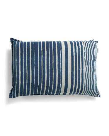 Made In India 16x24 Super Soft Cotton Stone Wash Shibori Pillow | TJ Maxx
