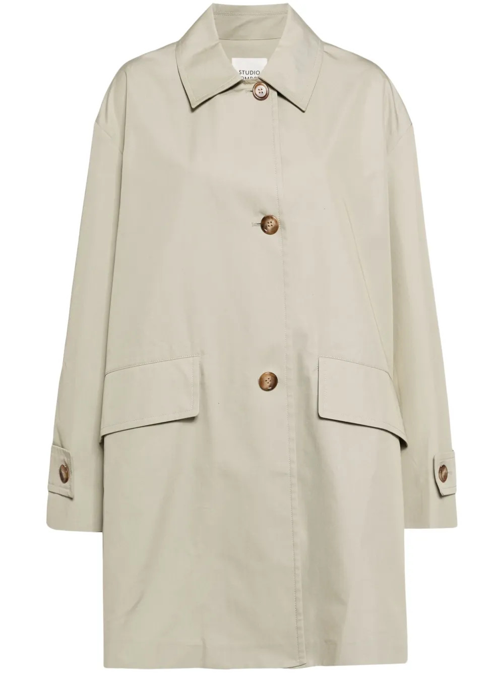 bal-collar technical-cotton car coat | Farfetch Global