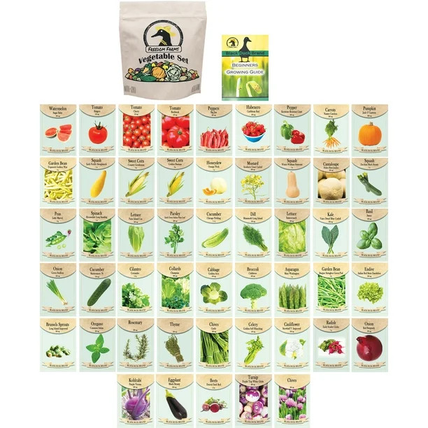 50 Packs Assorted Heirloom Vegetable Seeds 30+ Varieties All Seeds are Heirloom, 100% Non-GMO | Walmart (US)