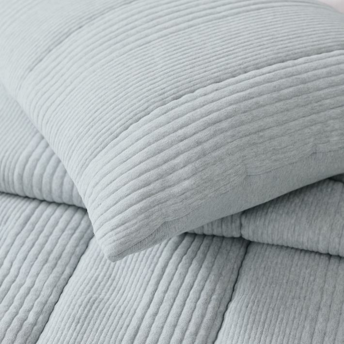 Jersey Linear Cloud Comforter & Shams | West Elm (US)