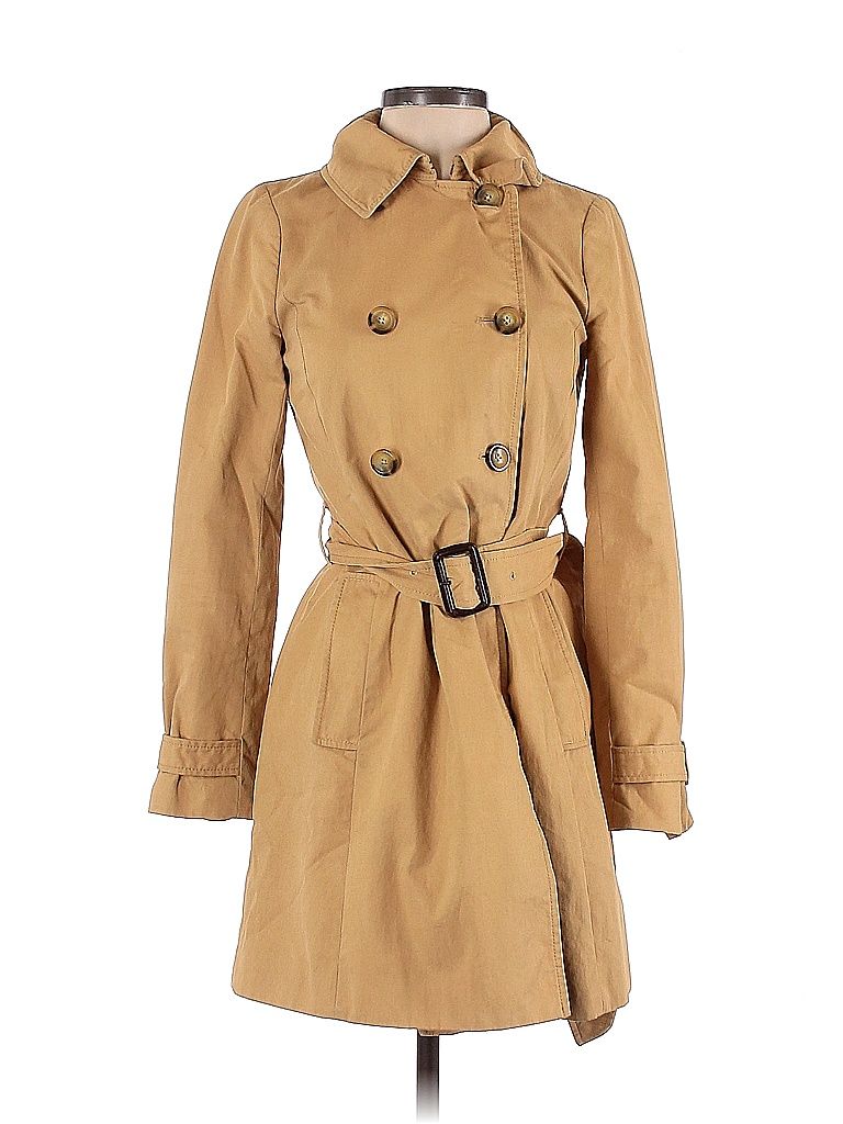J.Crew Factory Store Solid Tan Trenchcoat Size 0 - 67% off | thredUP