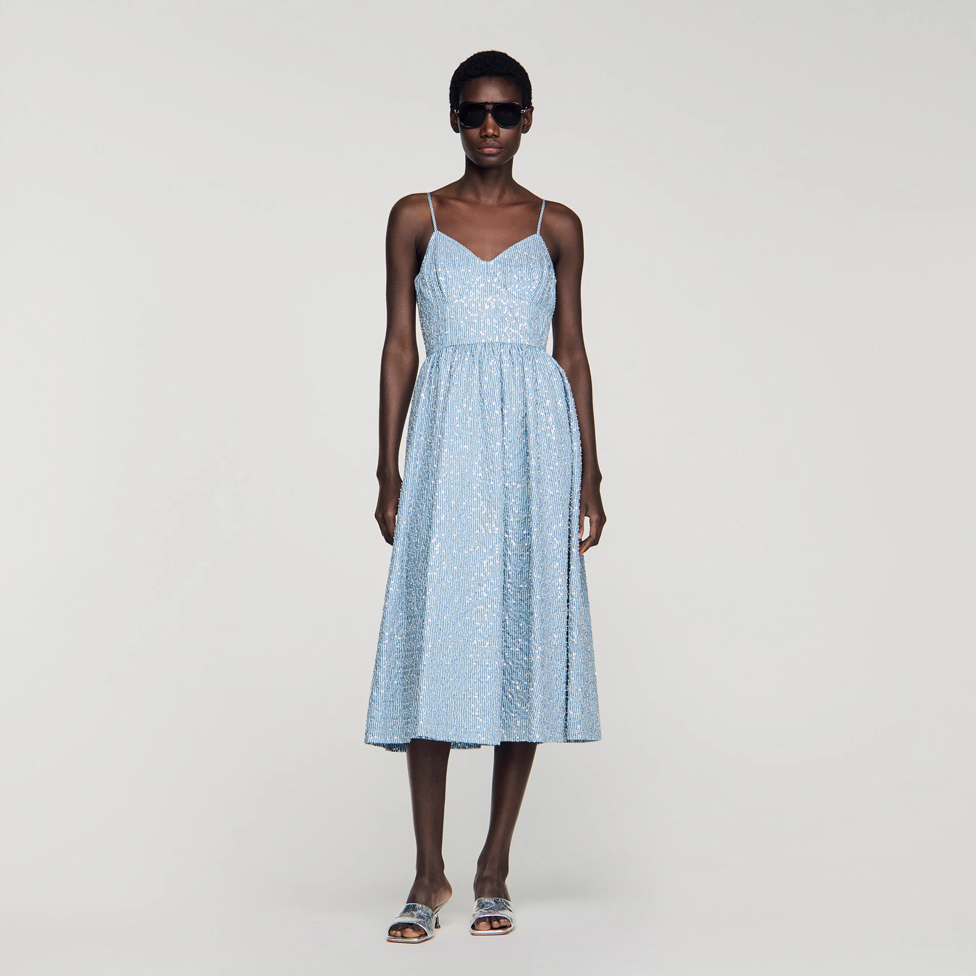 Sequined midi dress | Sandro US | Sandro-Paris US