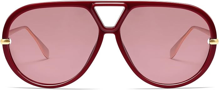 VANLINKER Oversized Polarized Aviator Sunglasses for Women Men VL9798 | Amazon (US)