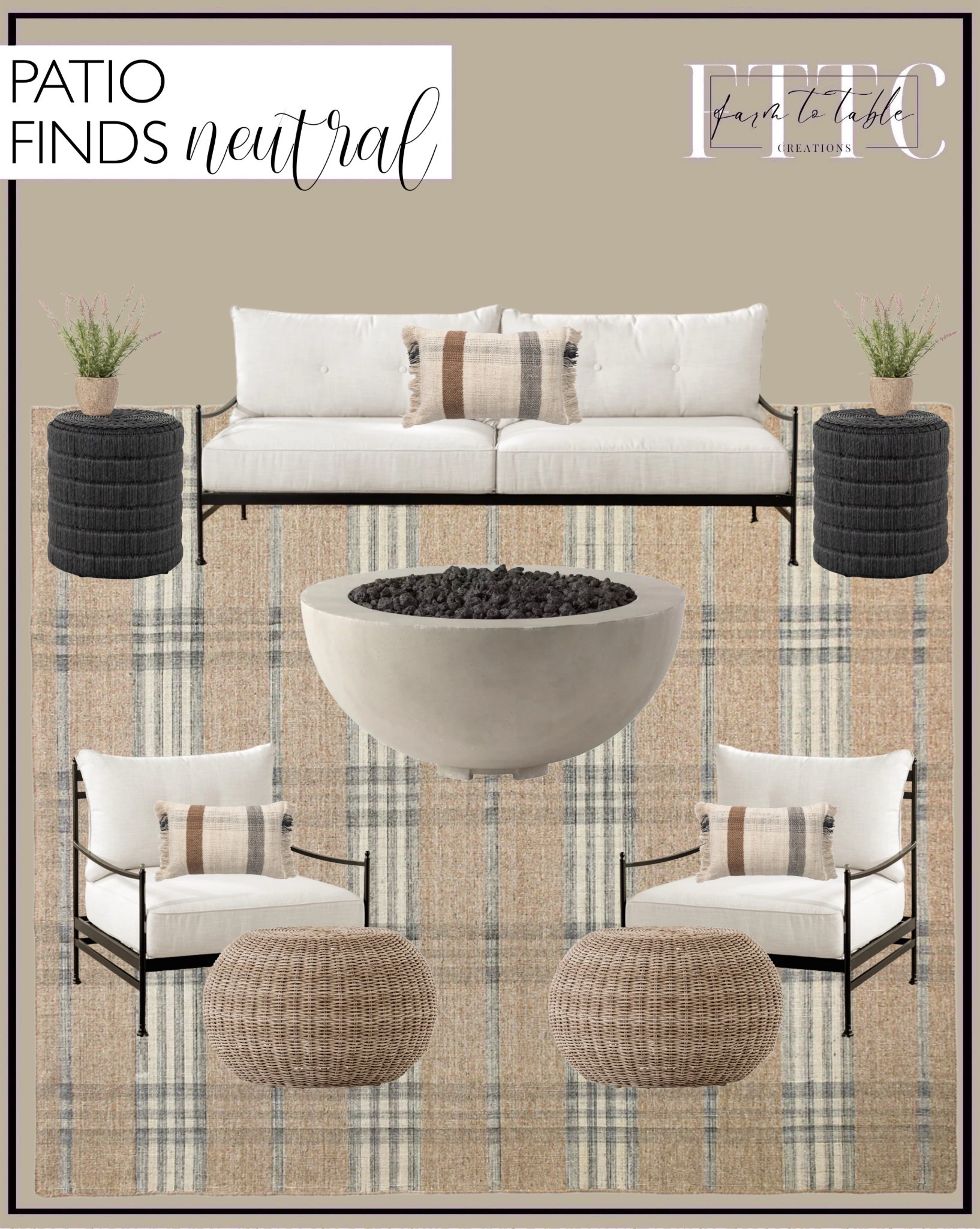 Neutral Patio Finds. Follow @farmtotablecreations on Instagram for more inspiration.

Pomeroy Outdoor Lounge Chair. Pomeroy Outdoor Sofa. Gordon Outdoor Fire Table. Emilano Side Table. Berkeley Handwoven Rug. Kinley Outdoor Pillow. Rimma Outdoor Accent Stool. Halston Cement Basket. 

Mantle Decor | Fireplace Decor | Living Room | Entryway Decor | Bedroom Furniture | nightstands | Home Decor| Fireplace Decor | Spring Refresh |  Bedroom Finds | Neutral Stems | Spring Stems | Bookshelf Decor | Bedroom Space | Cozy  Corner | Bathroom | Curated Entryway | Spring  Decor | End of Year Clearance | Trending Decor | Viral Decor  | Coffee Table Decor | Neutral Decor | Stem Sale | Target Finds | Skinny Bench | Bedroom | Living Room | Breakfast Nook | Amazon Home | Target Sale | Loloi Rugs | Magnolia Home | console table | console table styling | faux stems | entryway space | front porch decor | neutral decor | entryway decor | cozy home | affordable decor |  home decor | home inspiration | console styling | entryway rug | cozy moody home | moody home decor | neutral home | bathroom decor | living room | spring decor | Hearth & Hand | Studio McGee | 2025 Home Trends | trending home | Crate&Barrel 




#LTKHome #LTKFindsUnder50 #LTKSeasonal