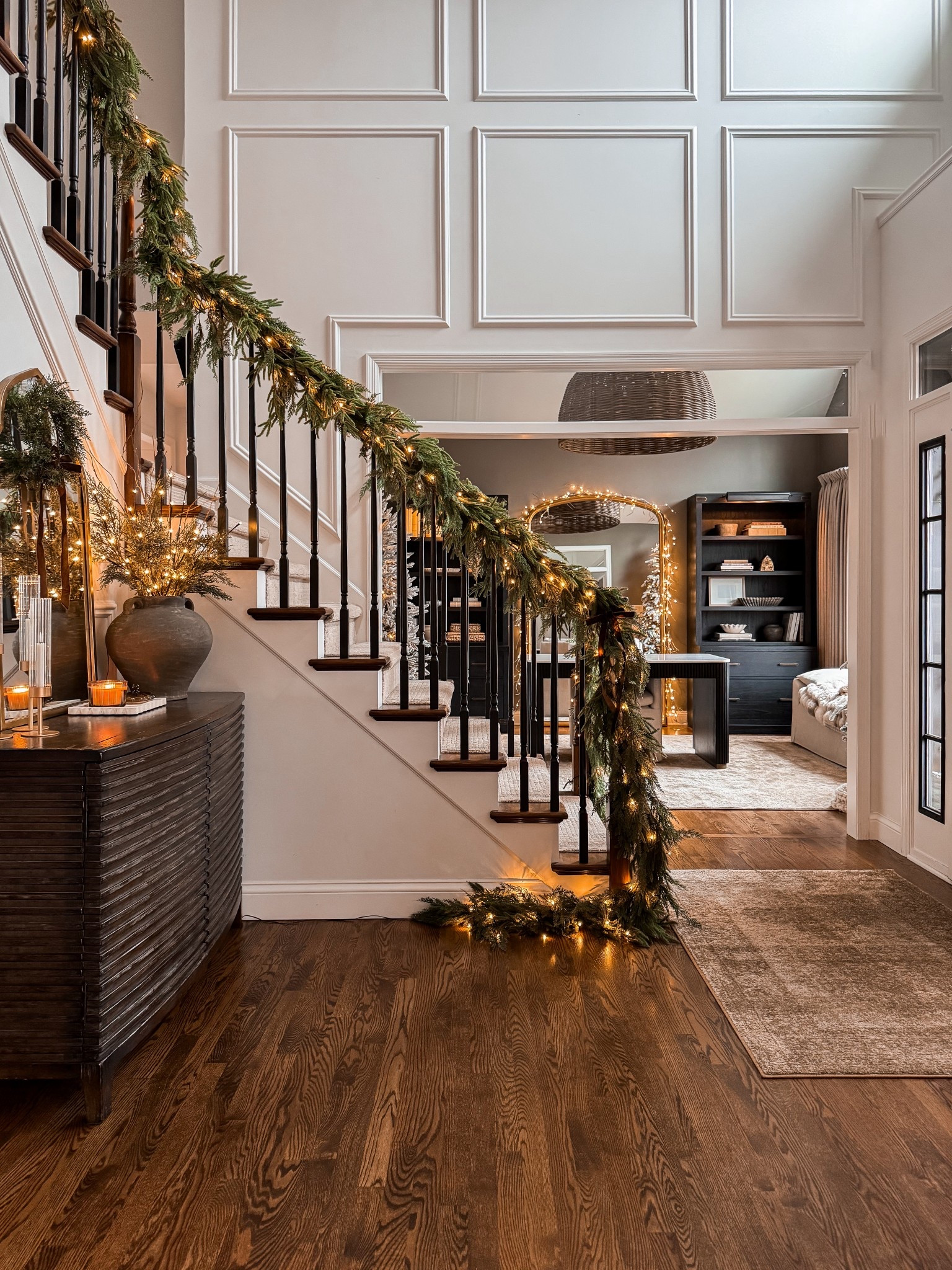 A warm welcome into our home this Holiday season. With traditional staircase garland, warm lights and elegant festive accents we are ready for all this Christmas! 

#LTKHoliday #LTKHome #LTKSeasonal