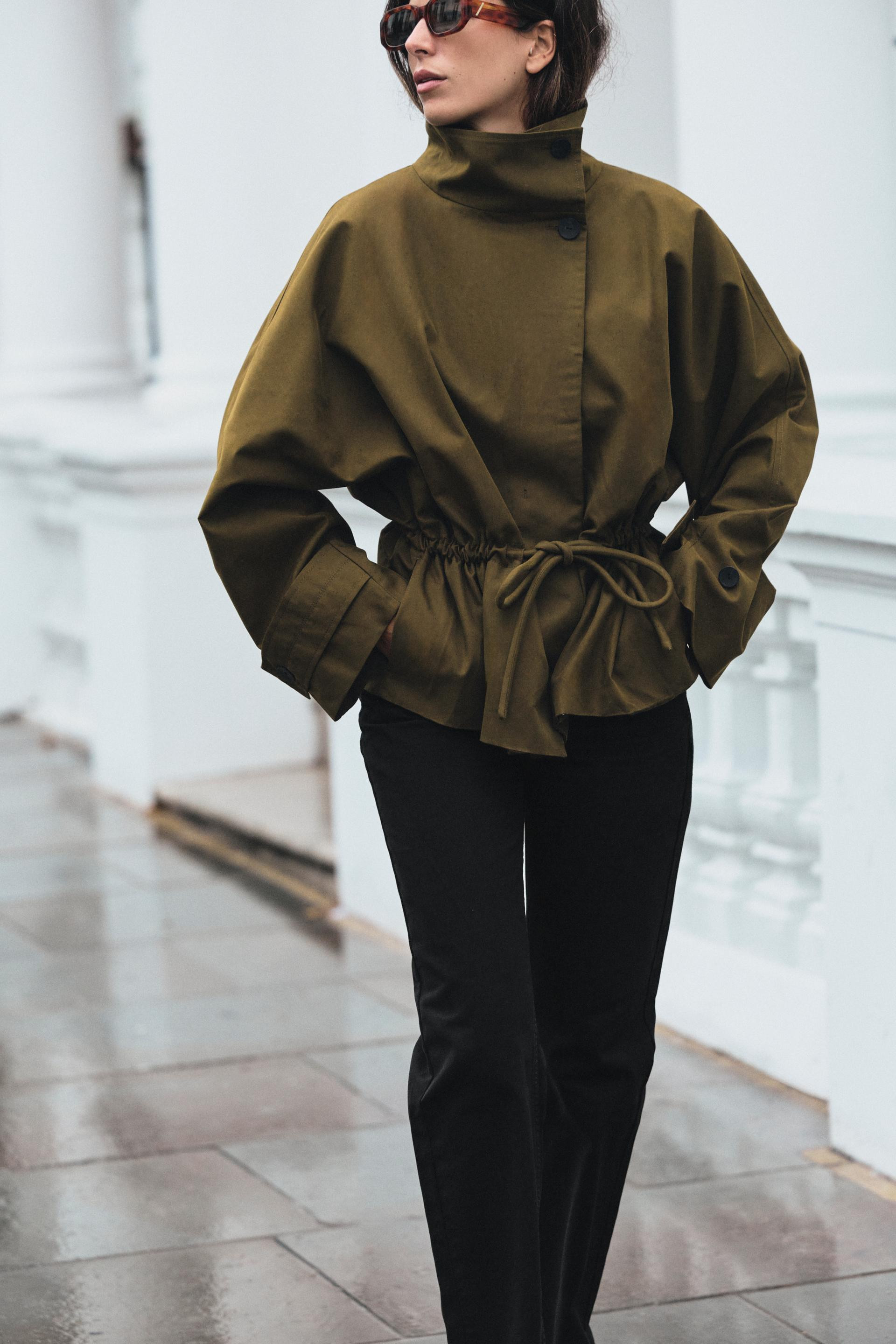 Zara - Zw Collection Oversized Parka - Olive Green - L - Woman | Zara US