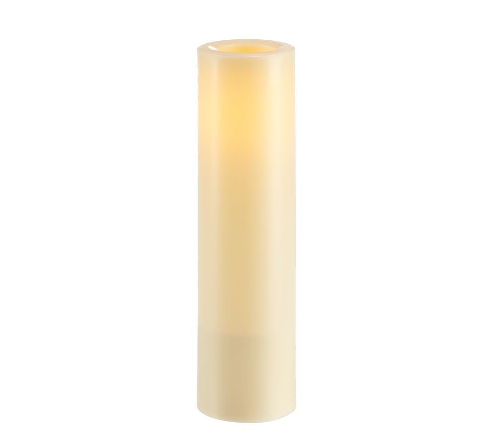 Standard Flameless Outdoor Pillar Candle - Ivory | Pottery Barn (US)