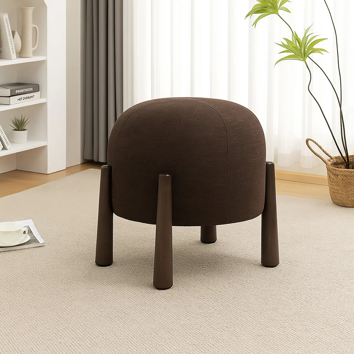 Mayfair Stackable Ottoman - Dark Brown Chenille | Wayfair North America