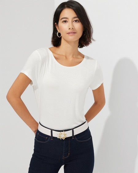 Outlet WHBM White Crew-Neck Foundation Tee | White House Black Market