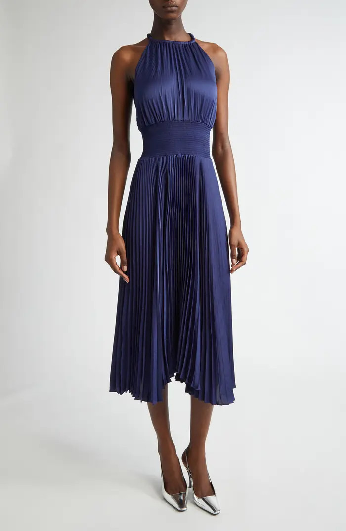 Renzo Pleated Midi Dress | Nordstrom