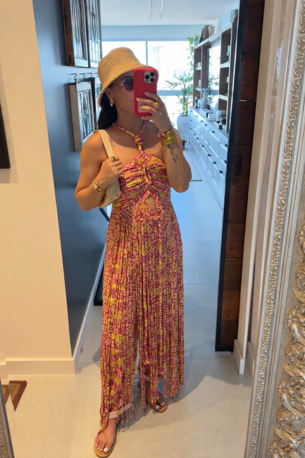 OOTD! Finally wearing my Farm Rio Active Pink Typographic Banana Fringe Pants. They are sadly old so linking some of their new fringe pieces! 

 #LTKootd