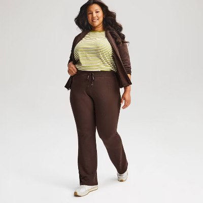 Women's Fitted Spongy Pants - Wild Fable™ Heather Gray XXL | Target
