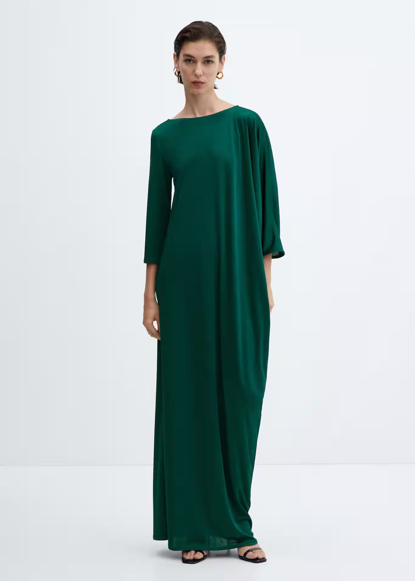 Asymmetric draped gown -  Women | Mango USA | MANGO (US)