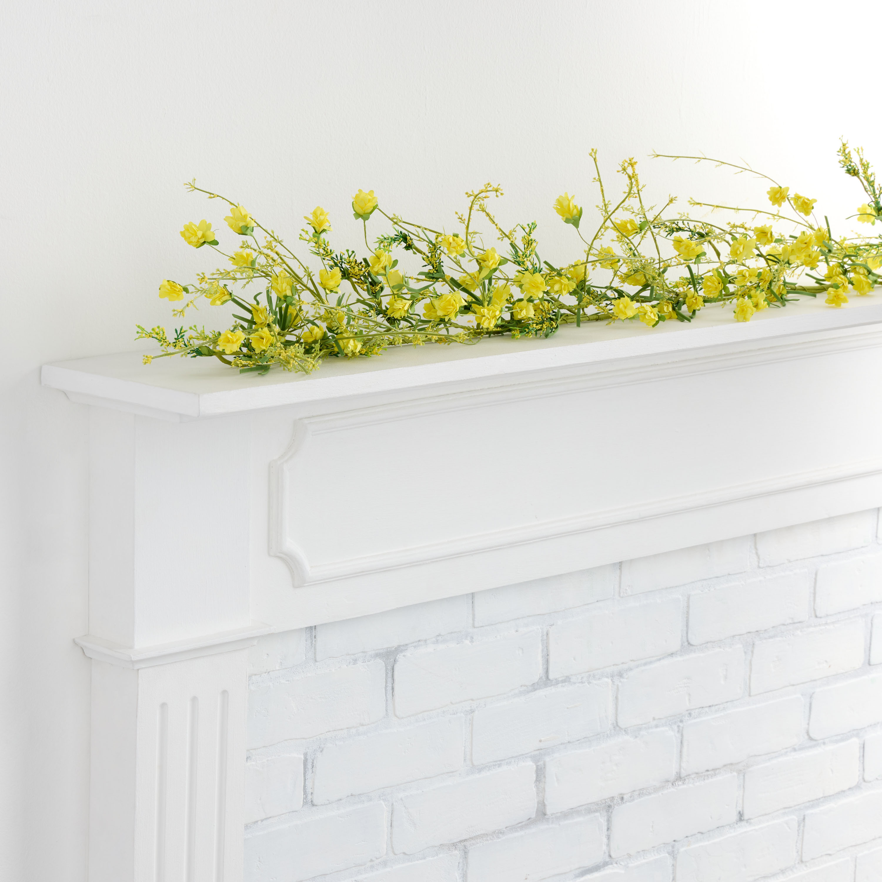 Yellow Faux Wildflower Clusters Garland | World Market