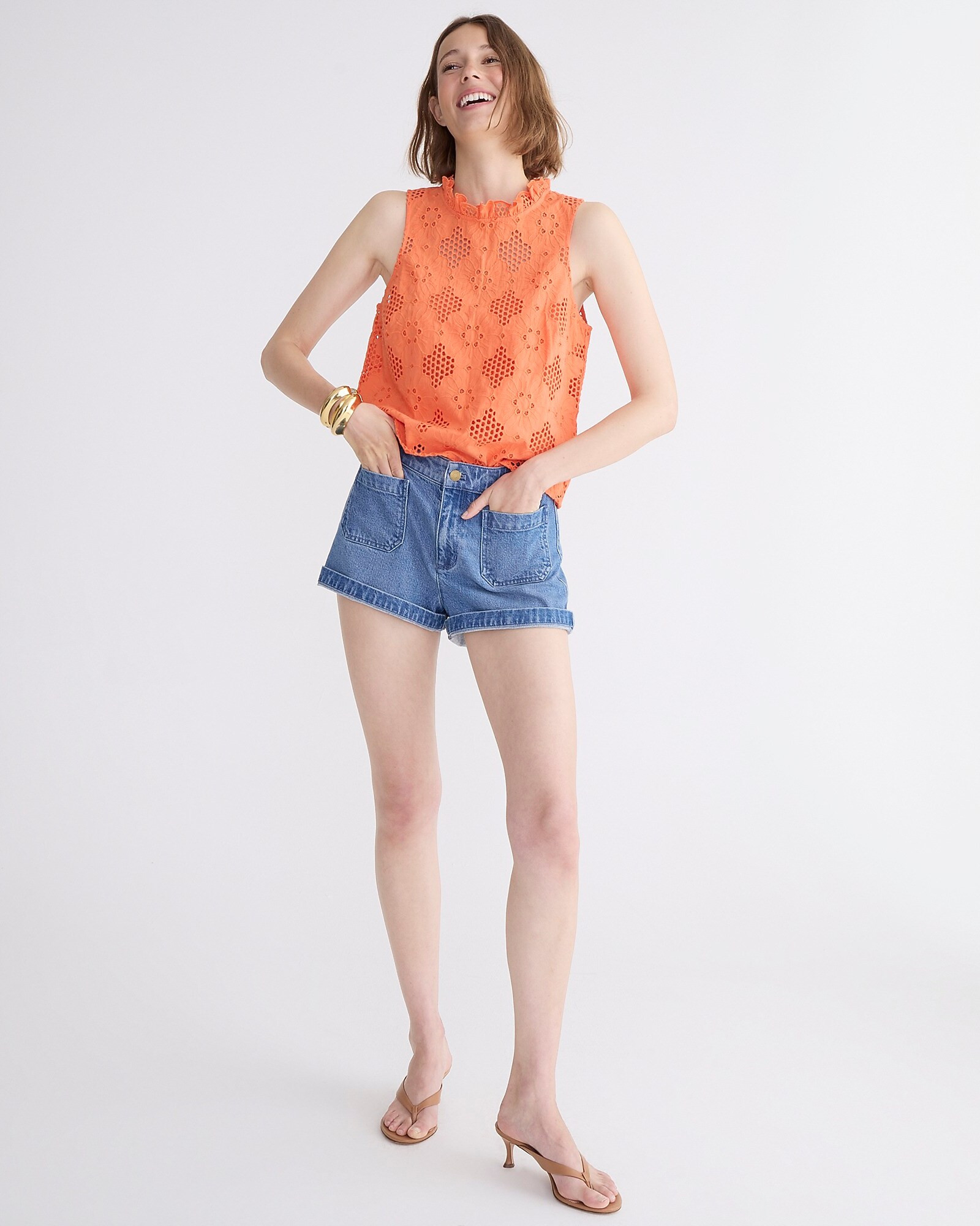 Fleur top in eyelet | J. Crew US