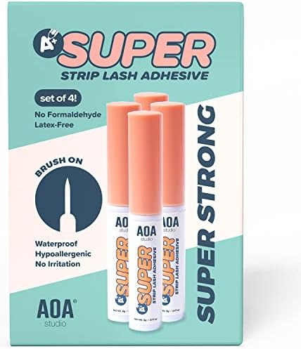 AOA Studio Eyelash Lash Glue Enhancers 4pcs Strip Lash Adhesive Strong Hold Water Proof Formula N... | Amazon (US)