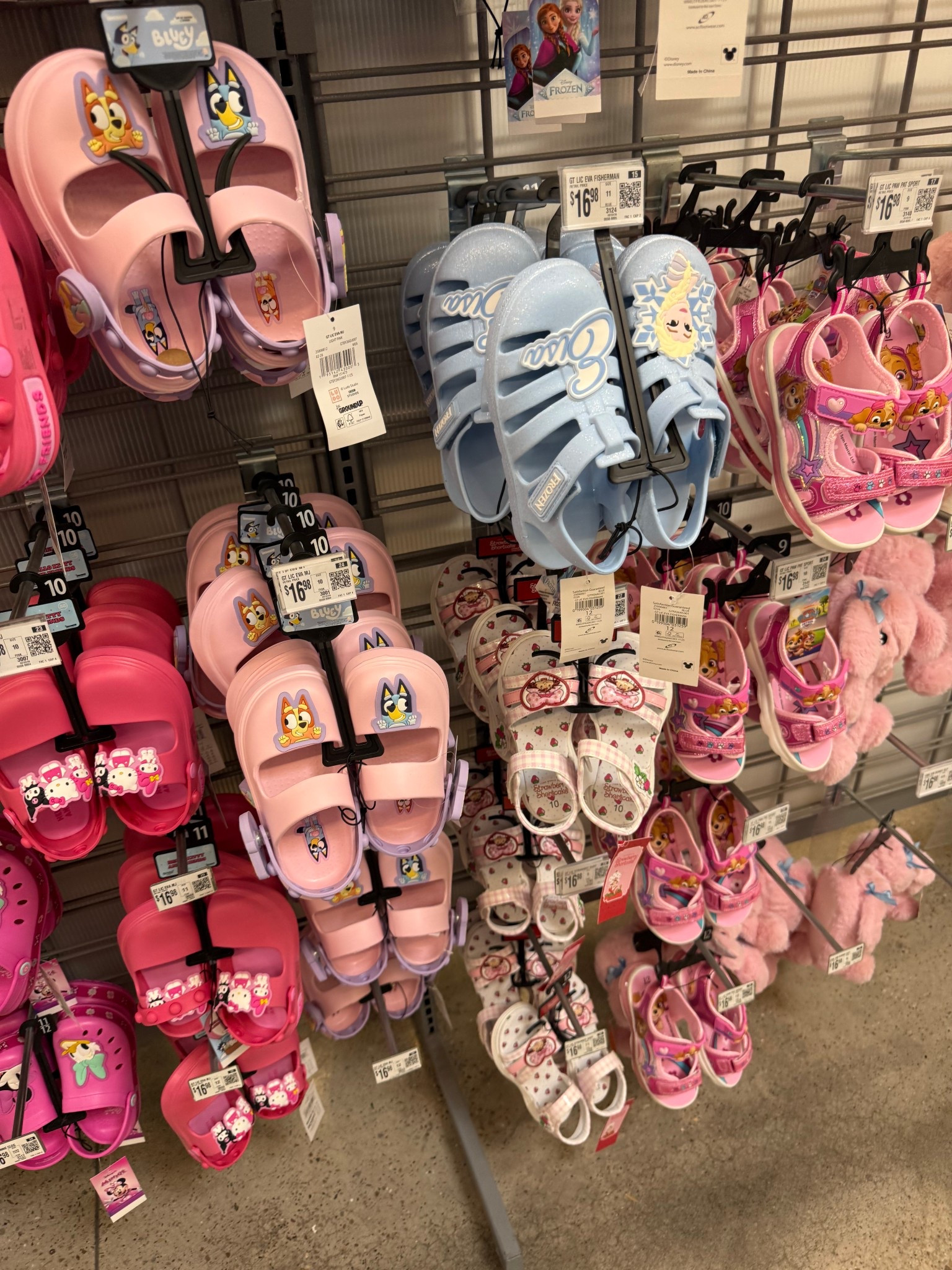 Little girls sandals at walmart hello kitty and friends, frozen, bluey, minnie mouse. So cute and affordable my daughter has the hello kitty sandals and they are so adorable. 

#LTKKids #LTKSaleAlert #LTKmomlife