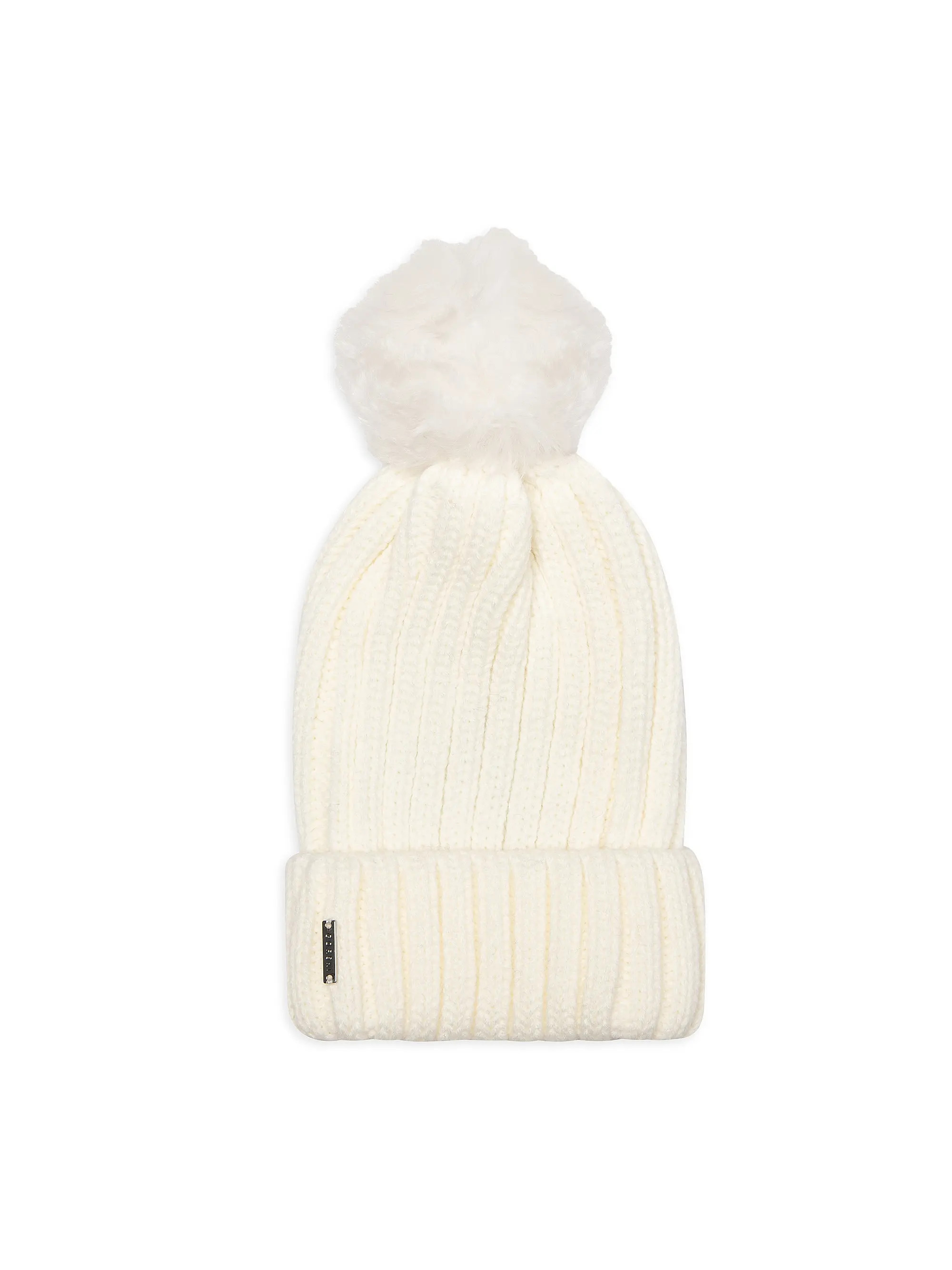 Knit Hat with Toscana Lamb Pompom | Saks Fifth Avenue