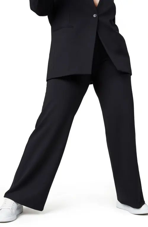 SPANX® Perf Wide Leg Ponte Pants in Classic Black at Nordstrom, Size Medium P | Nordstrom
