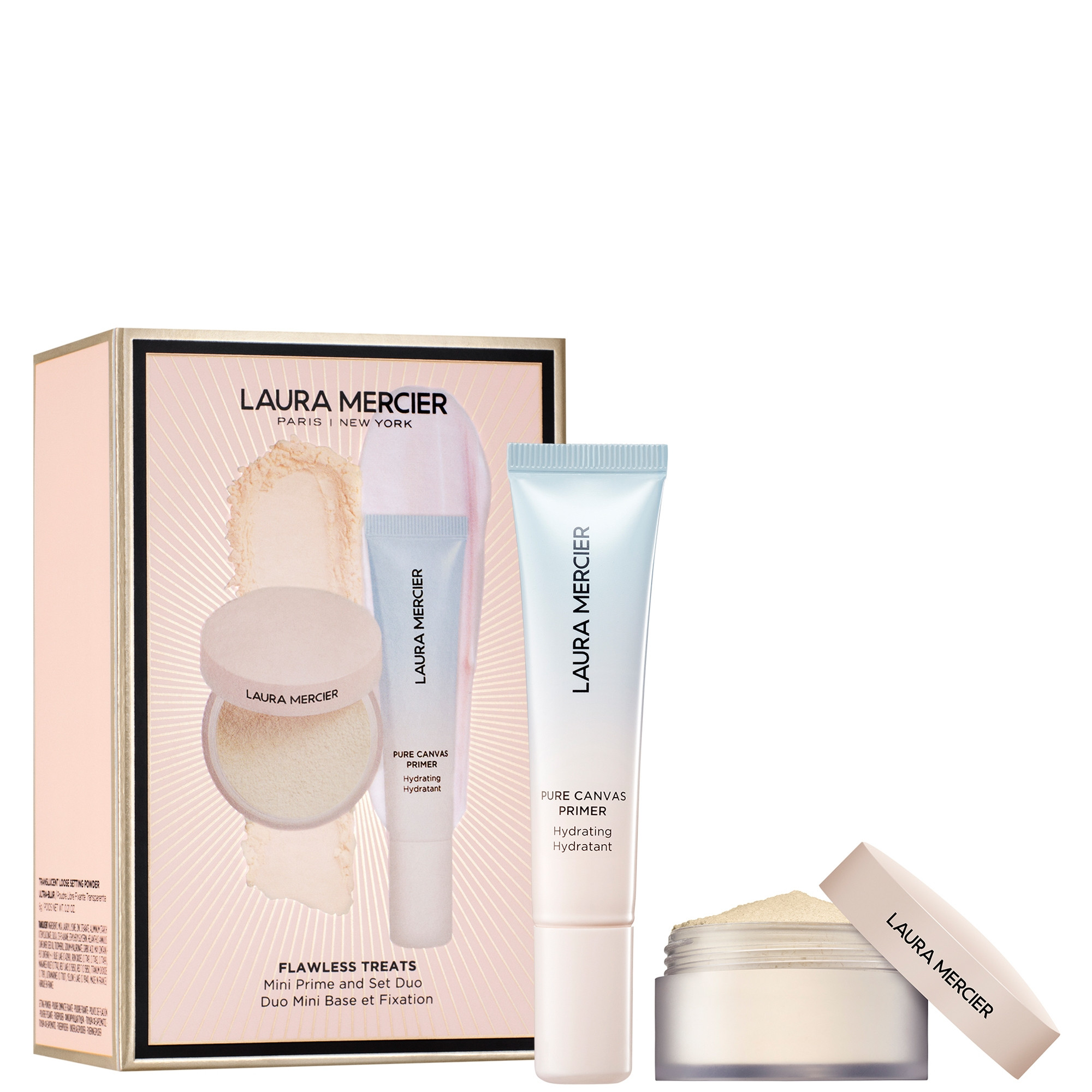 Laura Mercier Flawless Treats Mini Prime + Set Duo - Mini Hydrating Primer + Mini Ultra Blur in T... | Look Fantastic (UK)